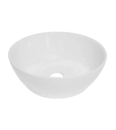 Bacha Nahuel Loza NEW (Blanco) (Diámetro 31 cm. x Alto 11cm.)